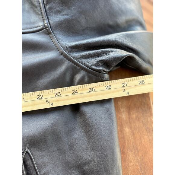 Vintage 90s Y2K Boston Harbour Men’s XL Brown Genuine Leather Jacket Motorcycle - Picture 5 of 9